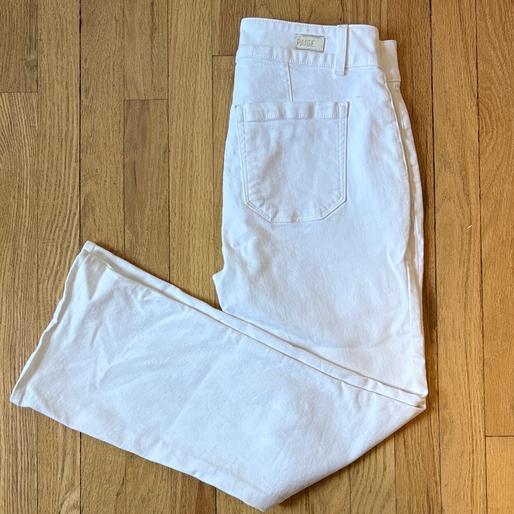 PAIGE Claudine Crisp White Denim High Rise Jeans 29